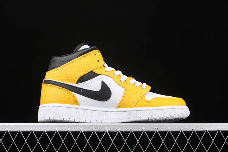 All categories Air Jordan Jordan series basketball shoes Air Jordan 1 Mid Air Jordan 1 Mid OG AJ1 Joe 1 black and yellow Yin Yang top layer mid-top basketball shoes CJ9219-700